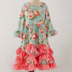Antique Rose Maxi Girls Dress