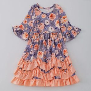Dusty Peach Maxi Girls Dress Love